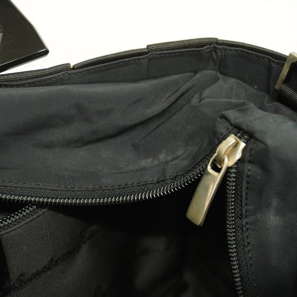 SALVATORE FERRAGAMOAuth  2WAY Bag Women's Nylon Canvas Black - Picture 6 of 8